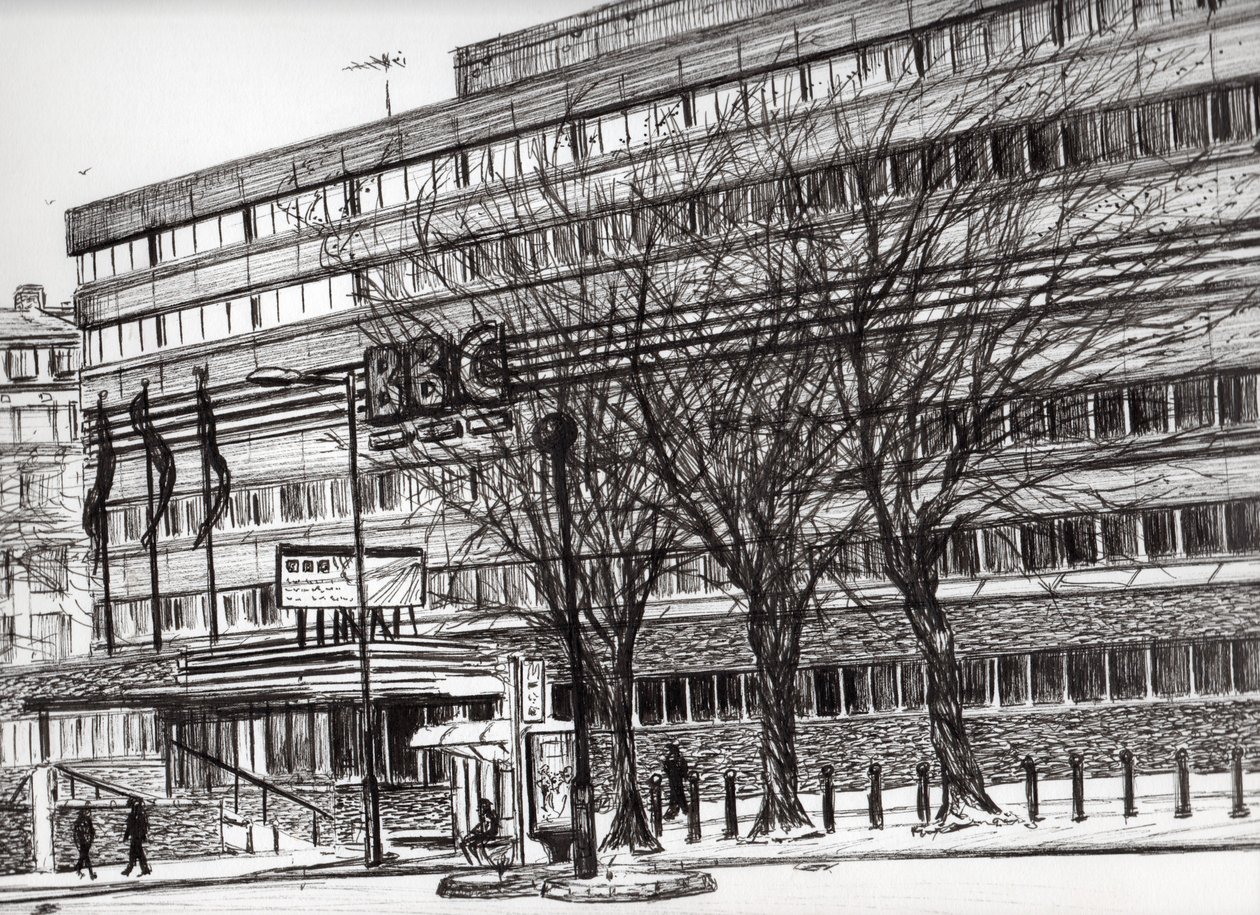 The Old BBC Oxford Road Manchester, 2011, (tinta papíron) alkotó: Vincent Alexander Booth