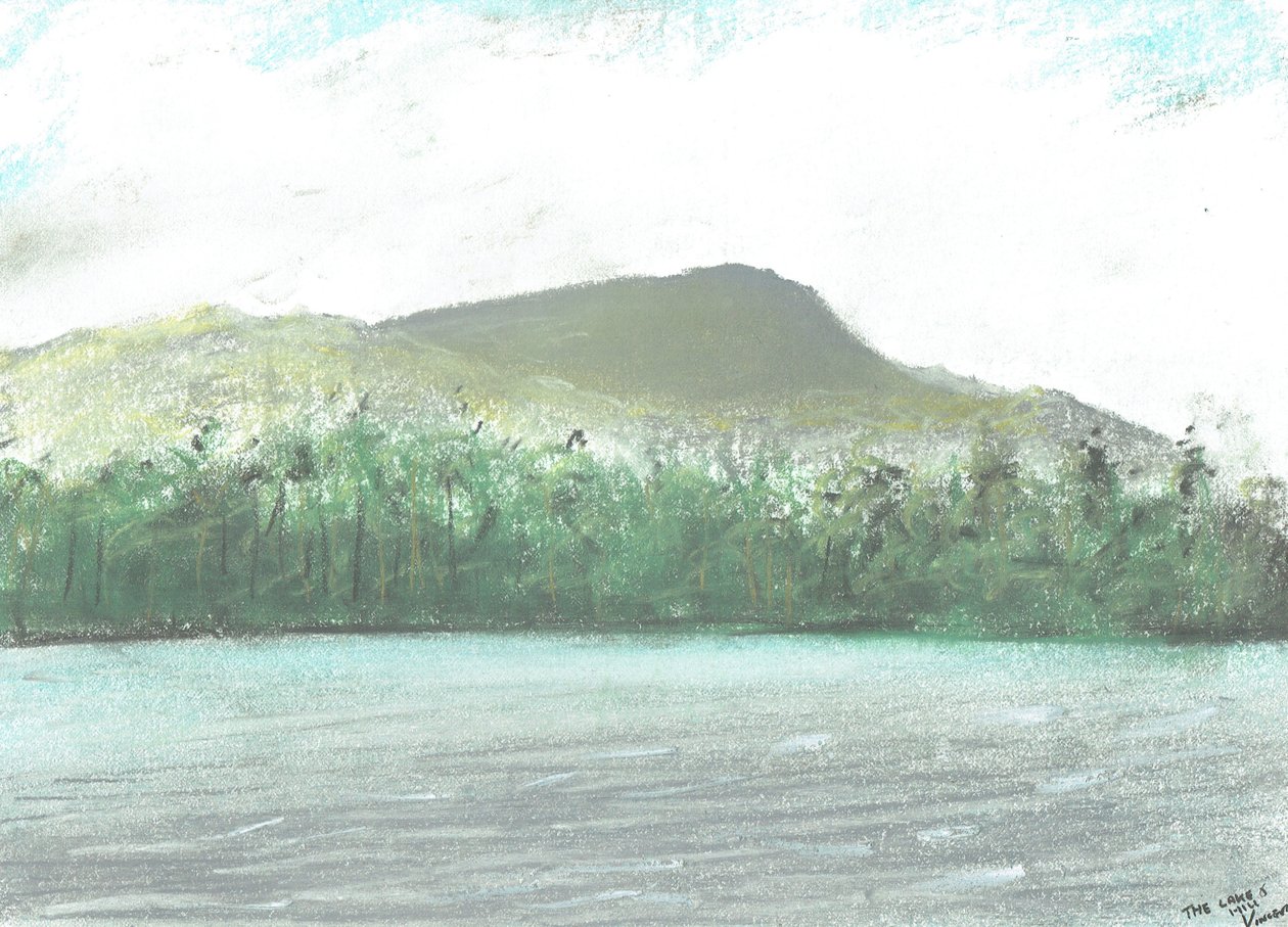 A tavak és dombok, 2005, (pasztell, papír) alkotó: Vincent Alexander Booth
