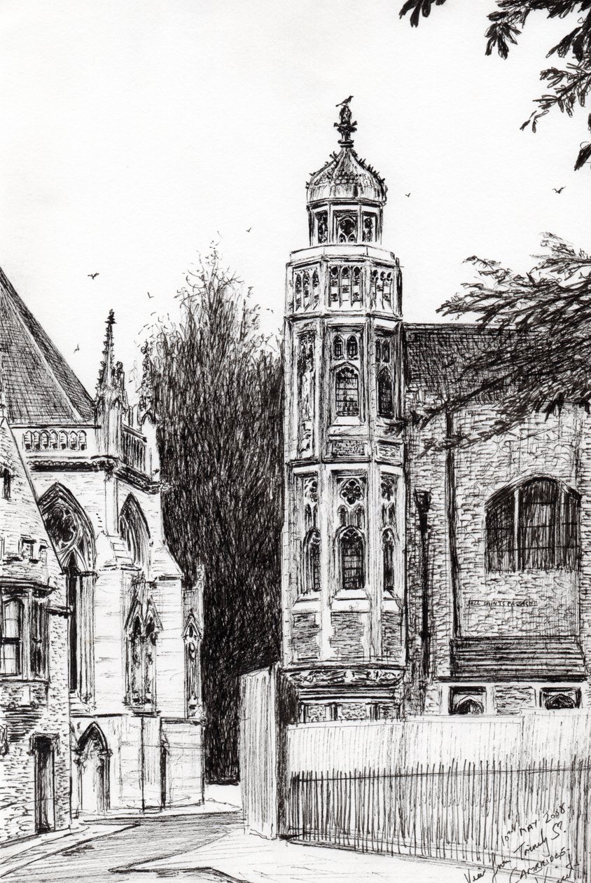 Trinity Street Cambridge, 2008, (tinta papíron) alkotó: Vincent Alexander Booth
