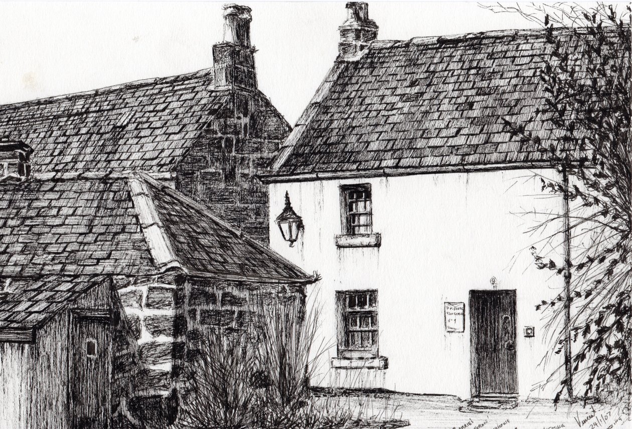 W.M. Barries szülőhelye, 2007, (tinta papíron) alkotó: Vincent Alexander Booth