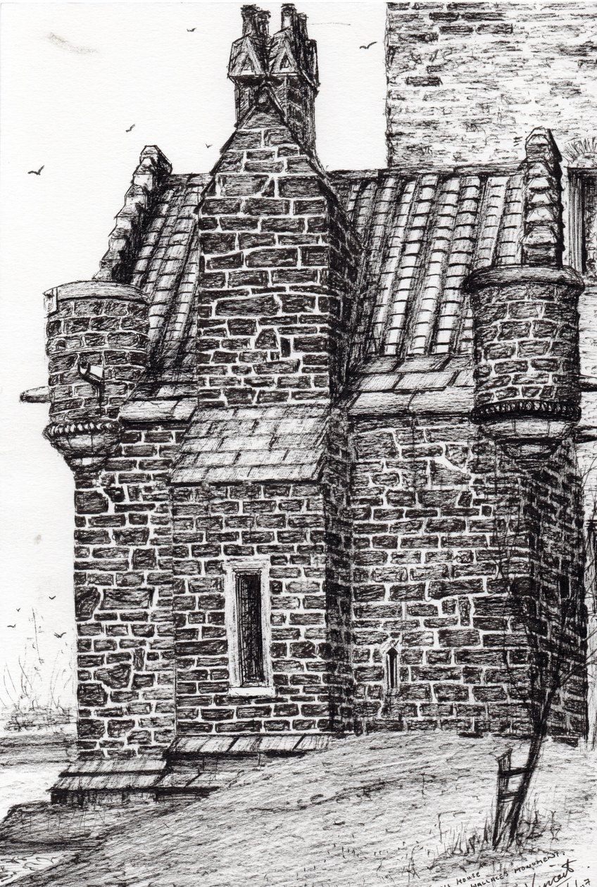Wallace emlékmű, a kis ház, 2007, (tinta, papír) alkotó: Vincent Alexander Booth
