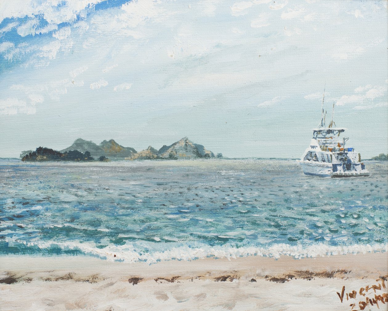 Whitsunday Islands Australia, 1998, (Akril, vászon táblán) alkotó: Vincent Alexander Booth