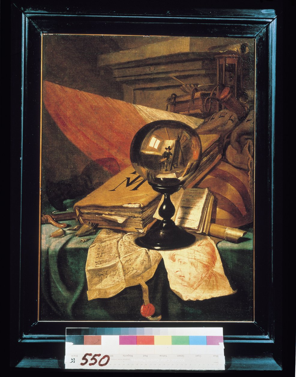 Vanitas kristálygömbbel alkotó: Vincent Laurensz van der Vinne