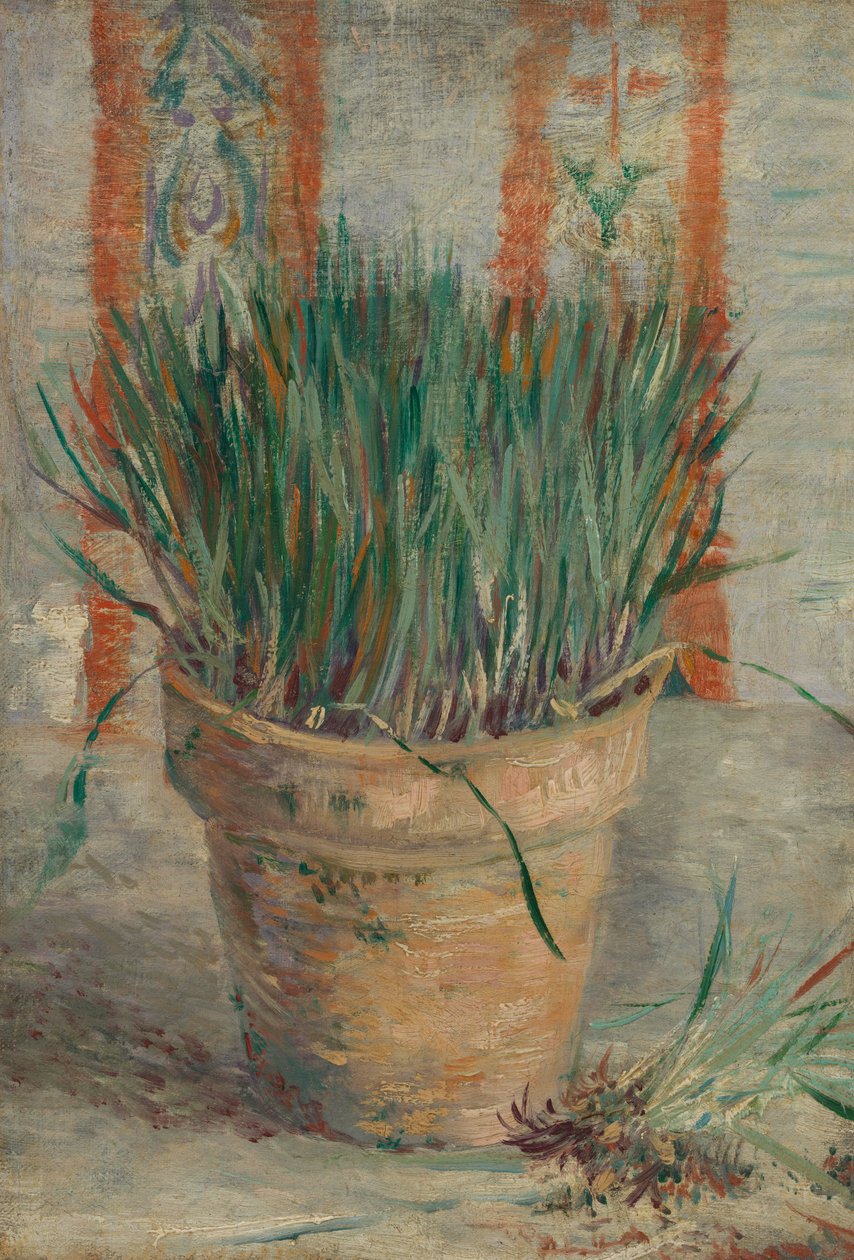 Virágcserép fokhagymás metélőhagymával alkotó: Vincent van Gogh