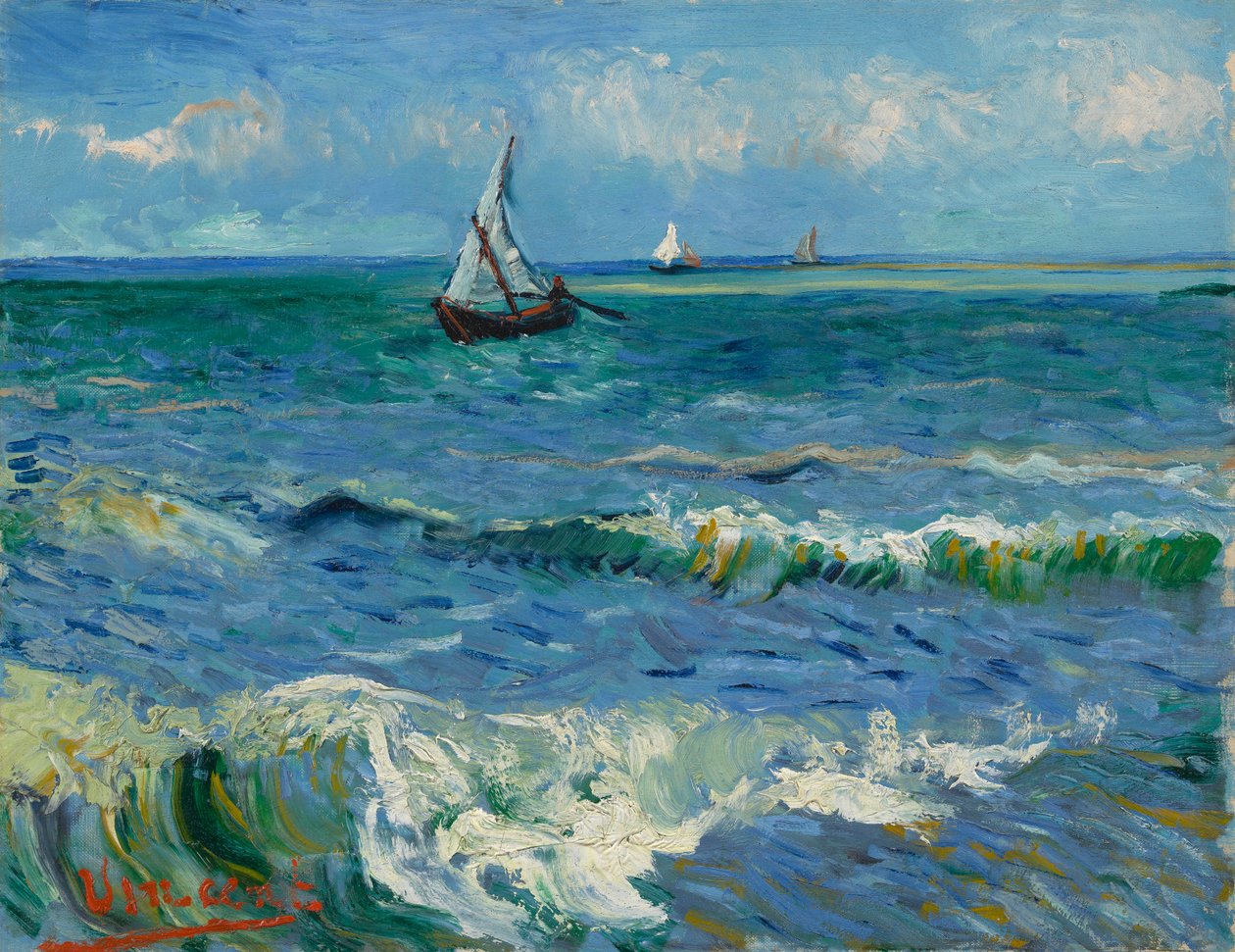 Tengerkép Les Saintes-Maries-de-la-Mer közelében alkotó: Vincent van Gogh
