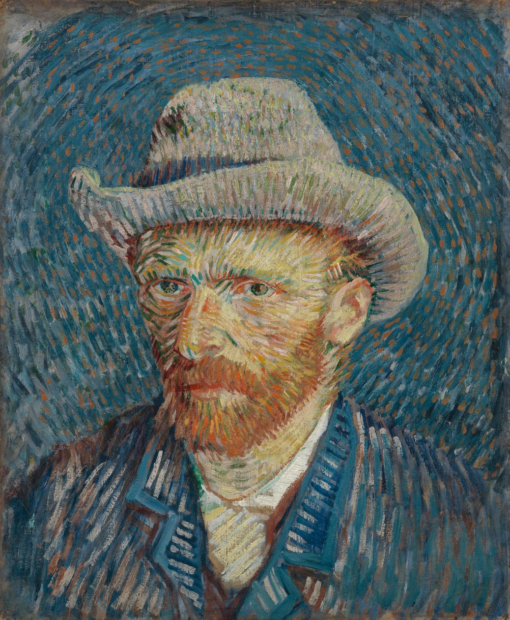 Önarckép szürke filc sapkával alkotó: Vincent van Gogh