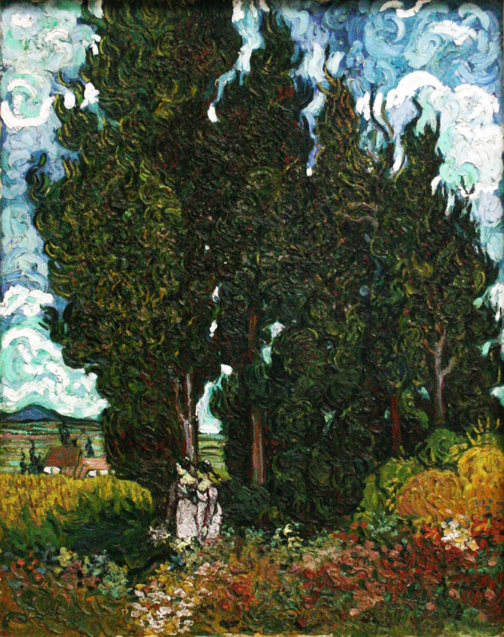 Ciprusok két számmal alkotó: Vincent van Gogh