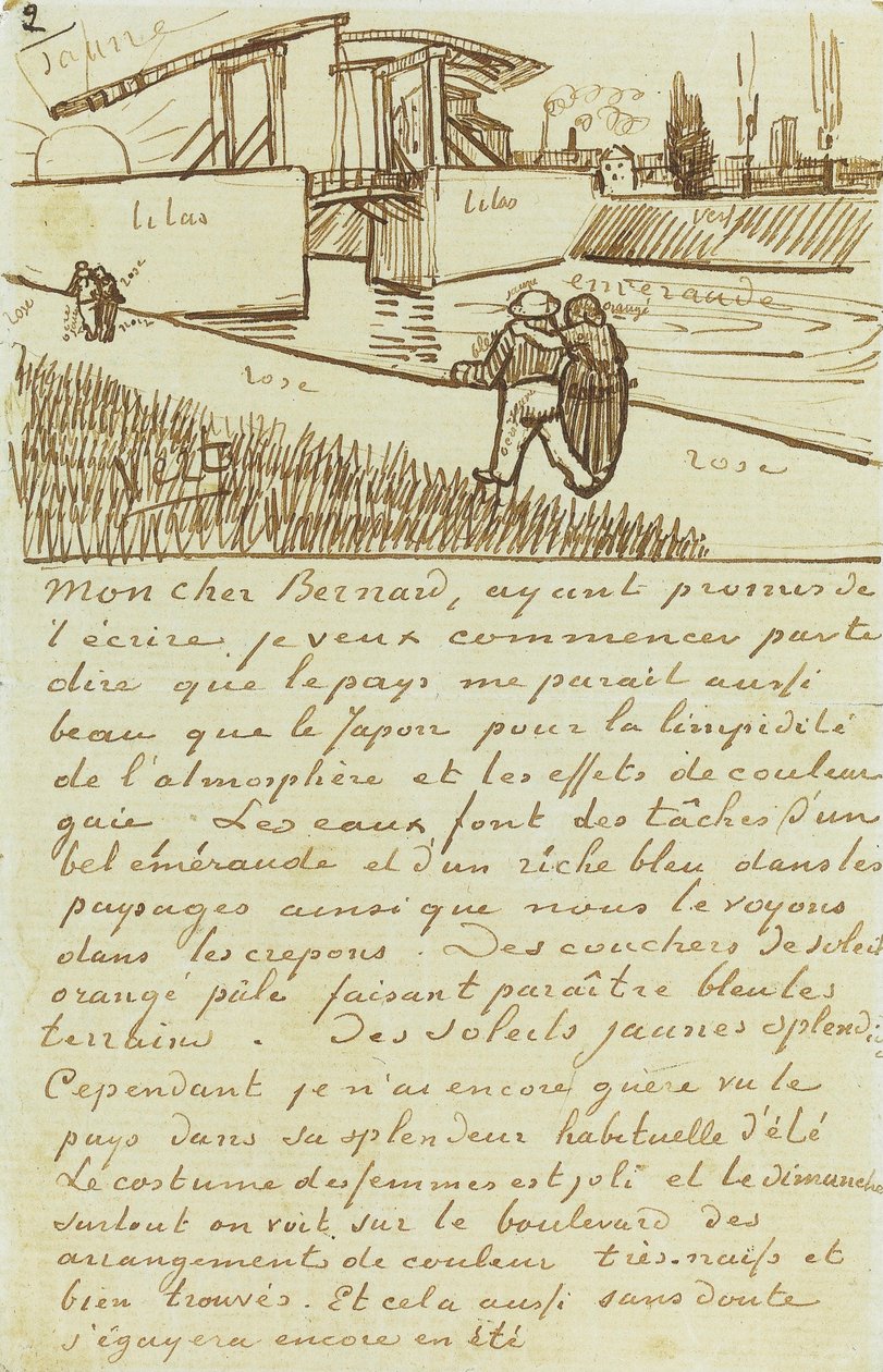 A Langlois -híd Arles közelében (A felvonóhíd) alkotó: Vincent van Gogh