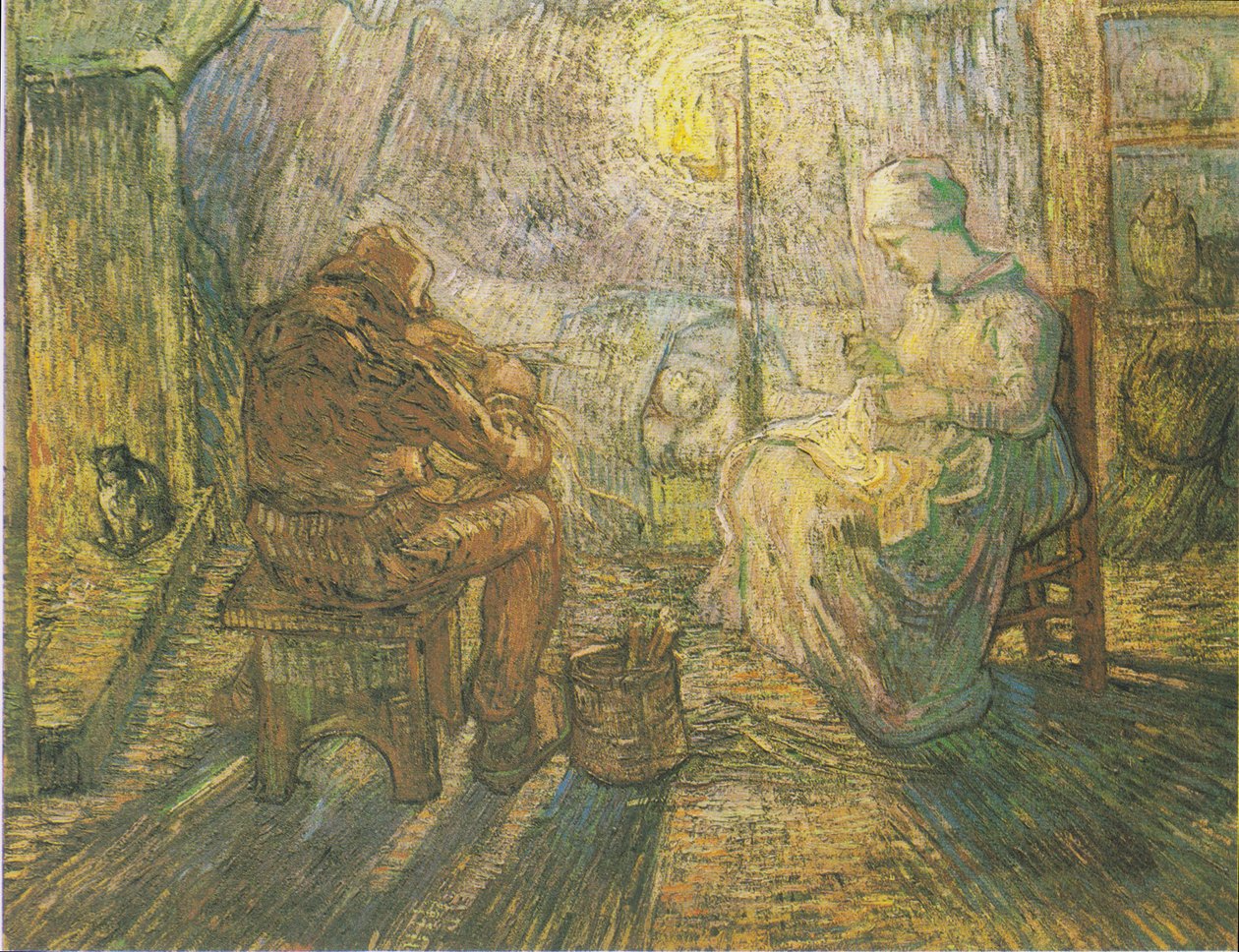 Esti óra (Millet után) alkotó: Vincent van Gogh