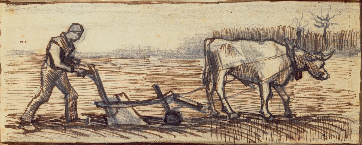 Az ekenél a négy évszakot ábrázoló négy rajzból (ceruza, toll és barna tinta papíron) (lásd még: 61643-5-6) alkotó: Vincent van Gogh