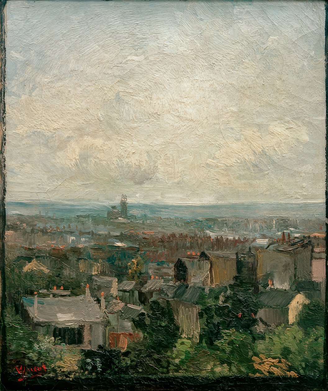 Kilátás Párizs háztetőire alkotó: Vincent van Gogh