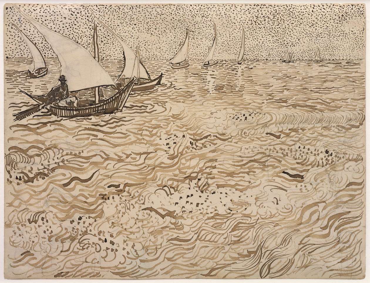 Csónakok Saintes-Maries-ben alkotó: Vincent van Gogh