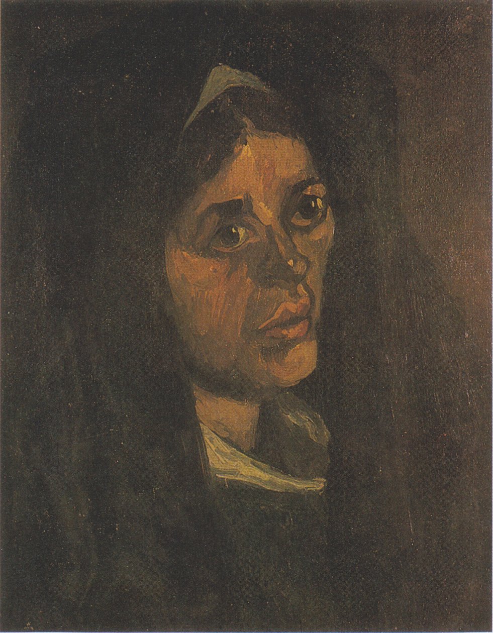 Parasztasszony zöld sállal alkotó: Vincent van Gogh