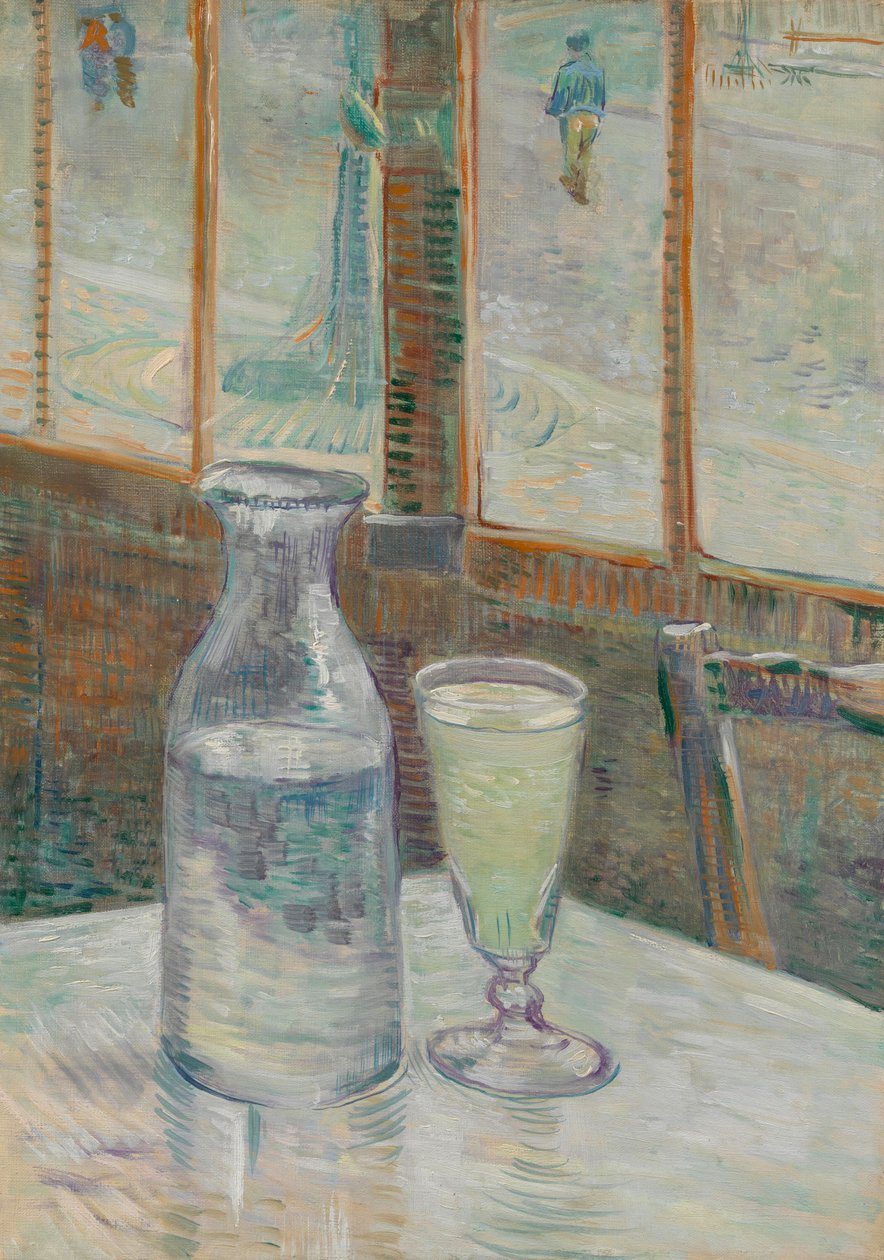 Kávézóasztal abszinttal alkotó: Vincent van Gogh