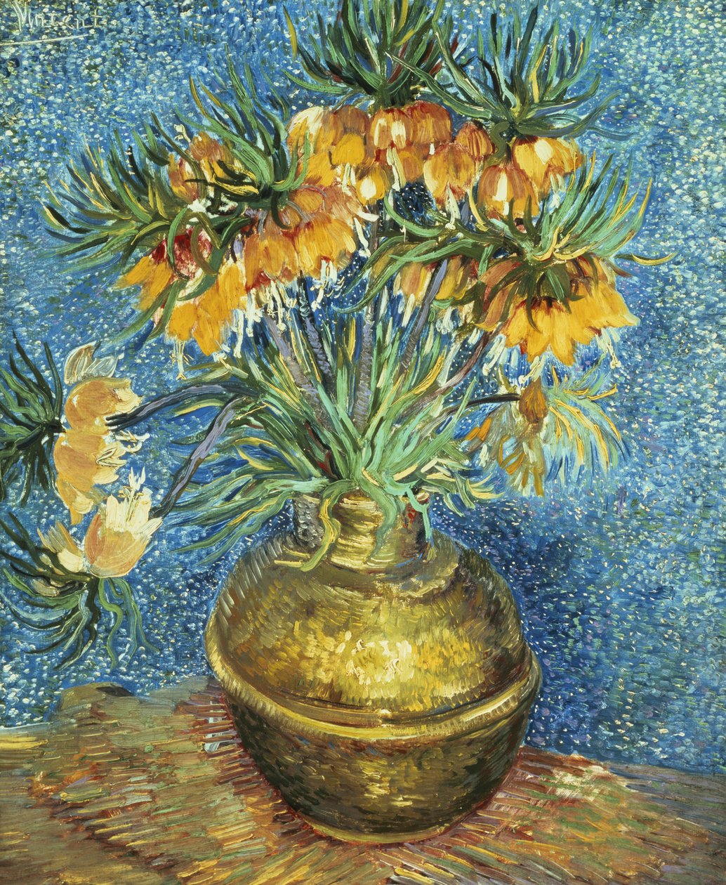 Koronás birodalmi fritillaries rézvázában, 1886 alkotó: Vincent van Gogh