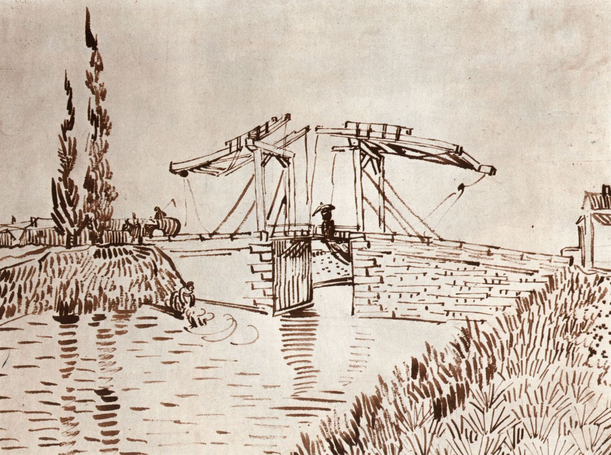 Az Anglois -híd Arles -ban (A felvonóhíd) alkotó: Vincent van Gogh