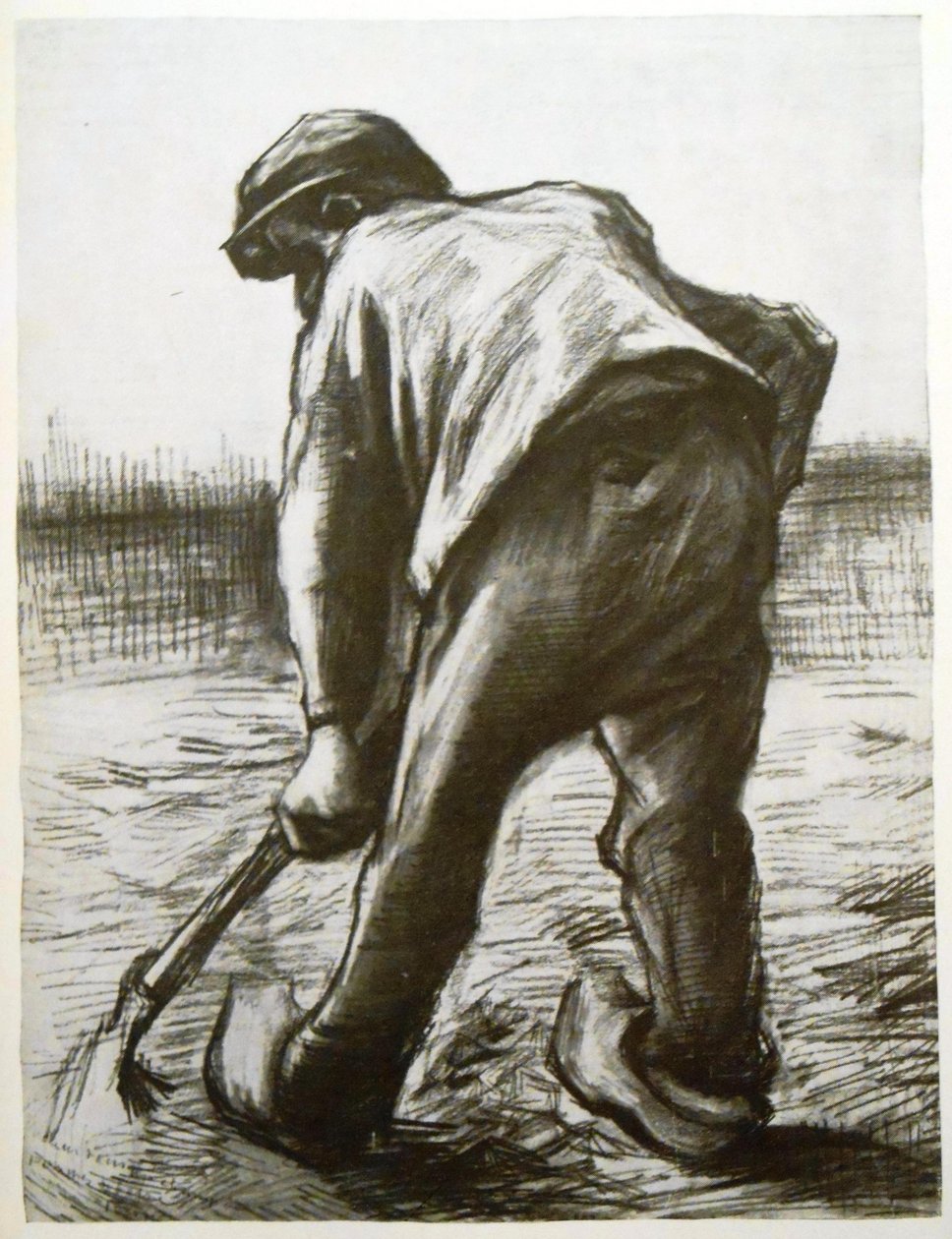 Ásó paraszt, hátulról nézve alkotó: Vincent van Gogh