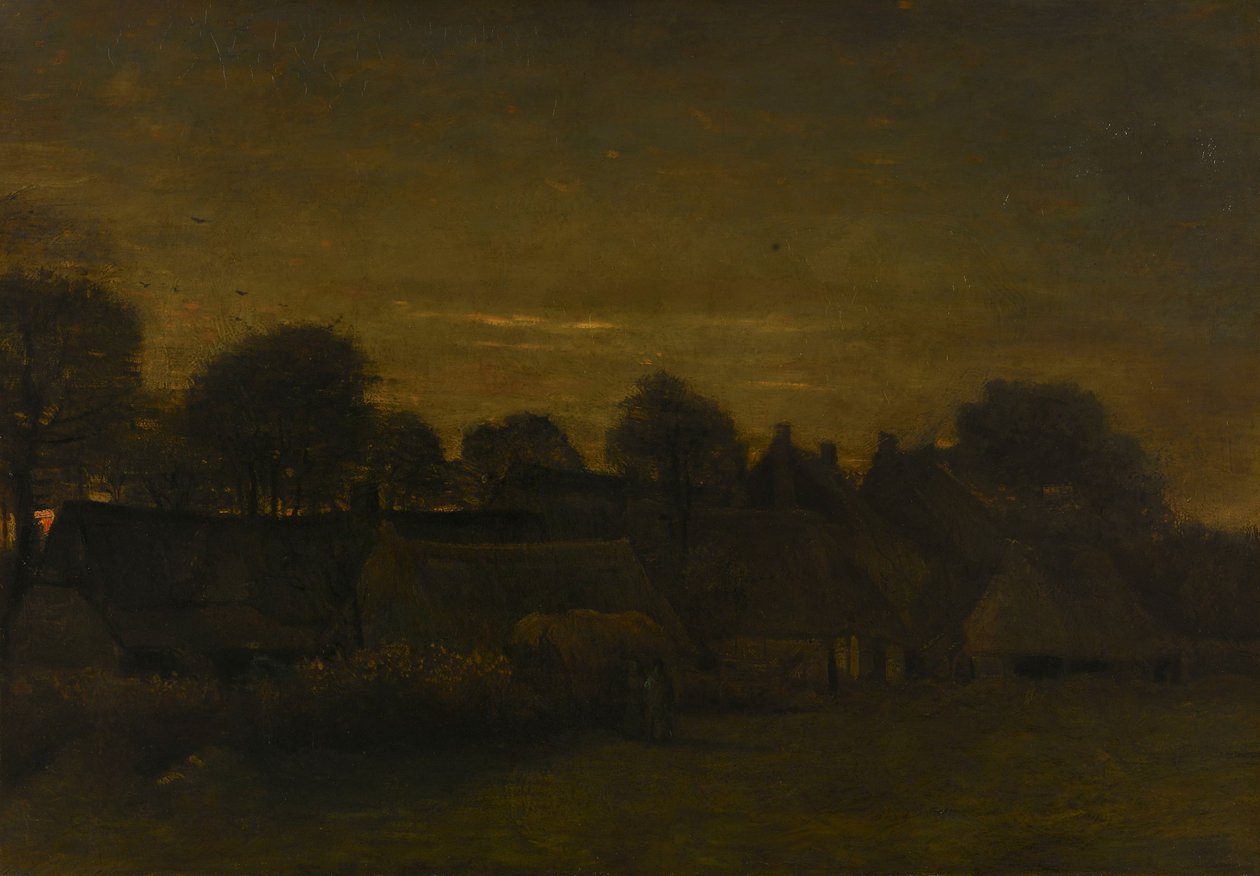 Farming Village at Twilight, 1884 alkotó: Vincent van Gogh