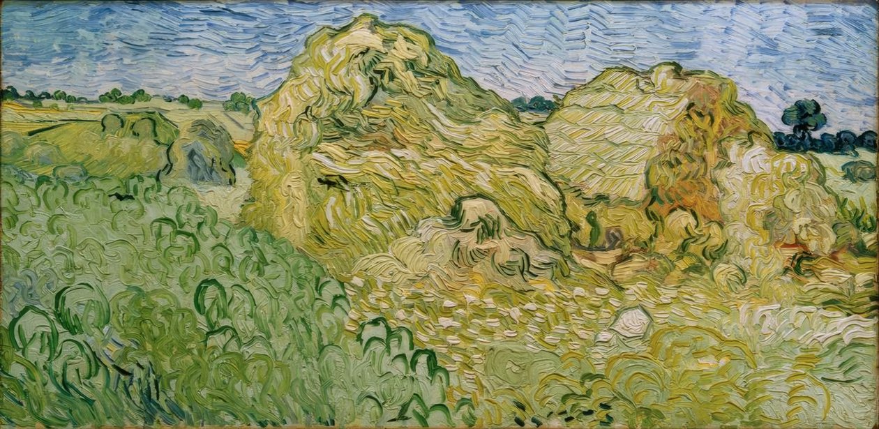 Mező szénakazalokkal alkotó: Vincent van Gogh