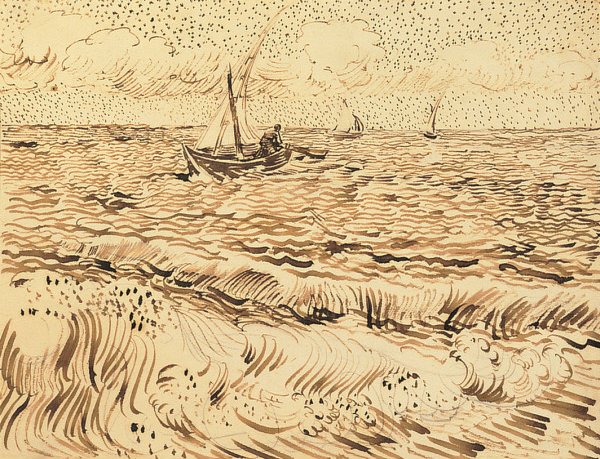 Halászhajók Saintes-Maries-de-la-Merben alkotó: Vincent van Gogh