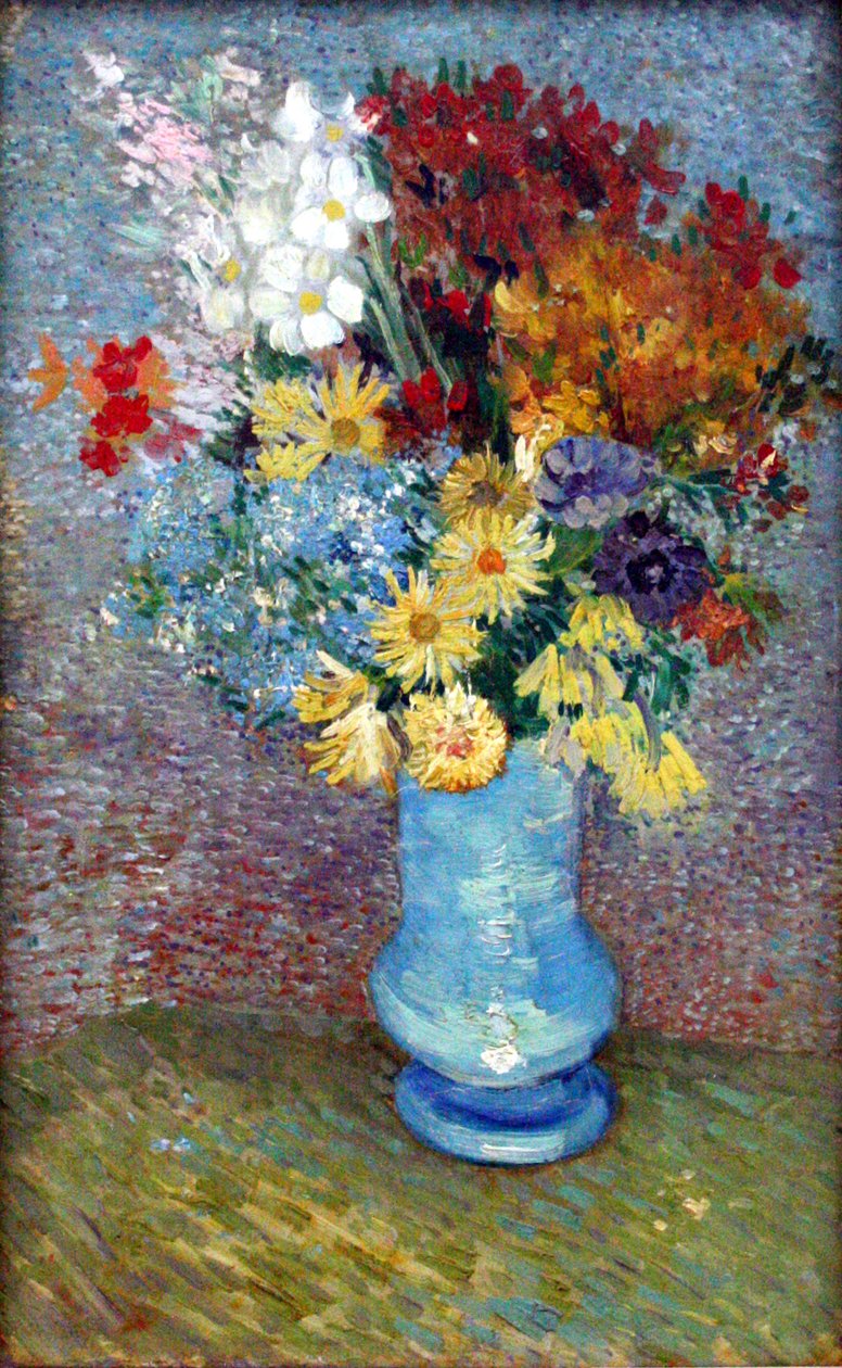 Virágok kék vázában alkotó: Vincent van Gogh