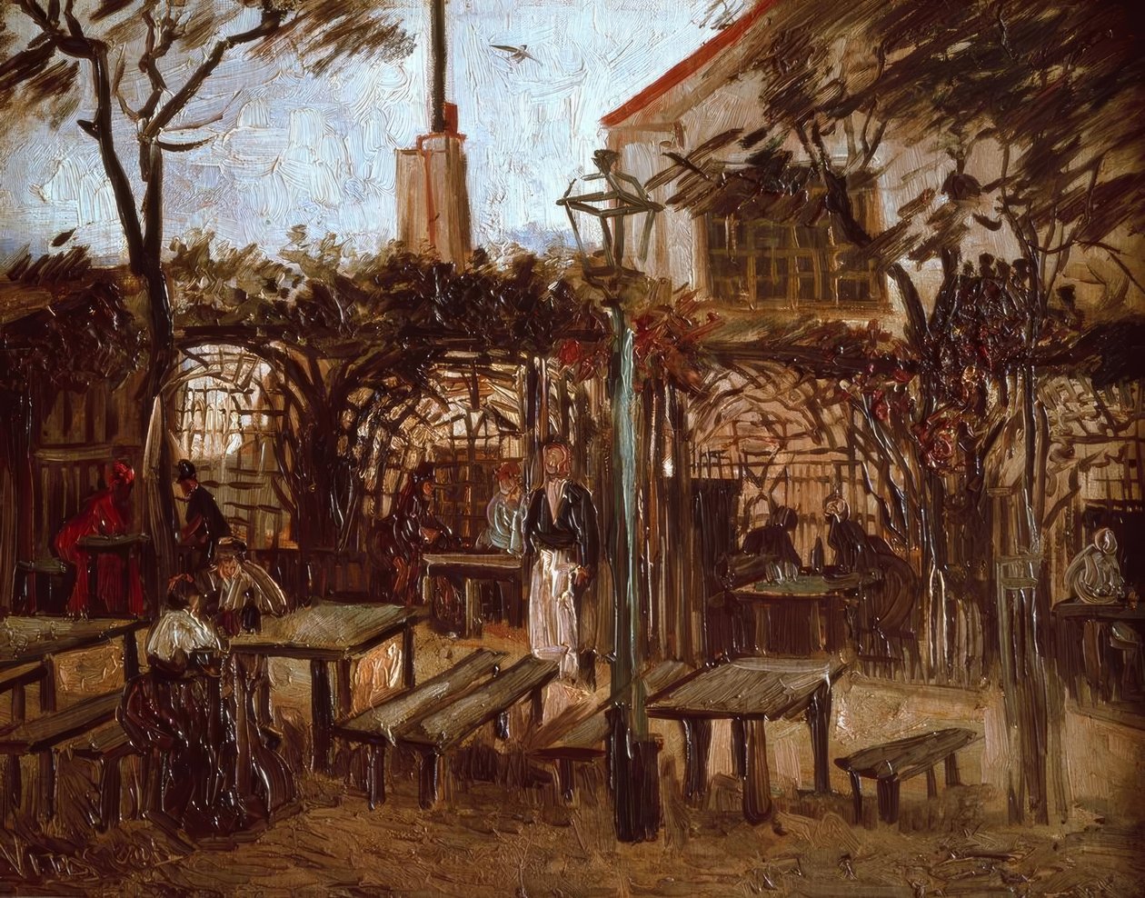 La Guinguette kerti bár a Montmartre-on alkotó: Vincent van Gogh