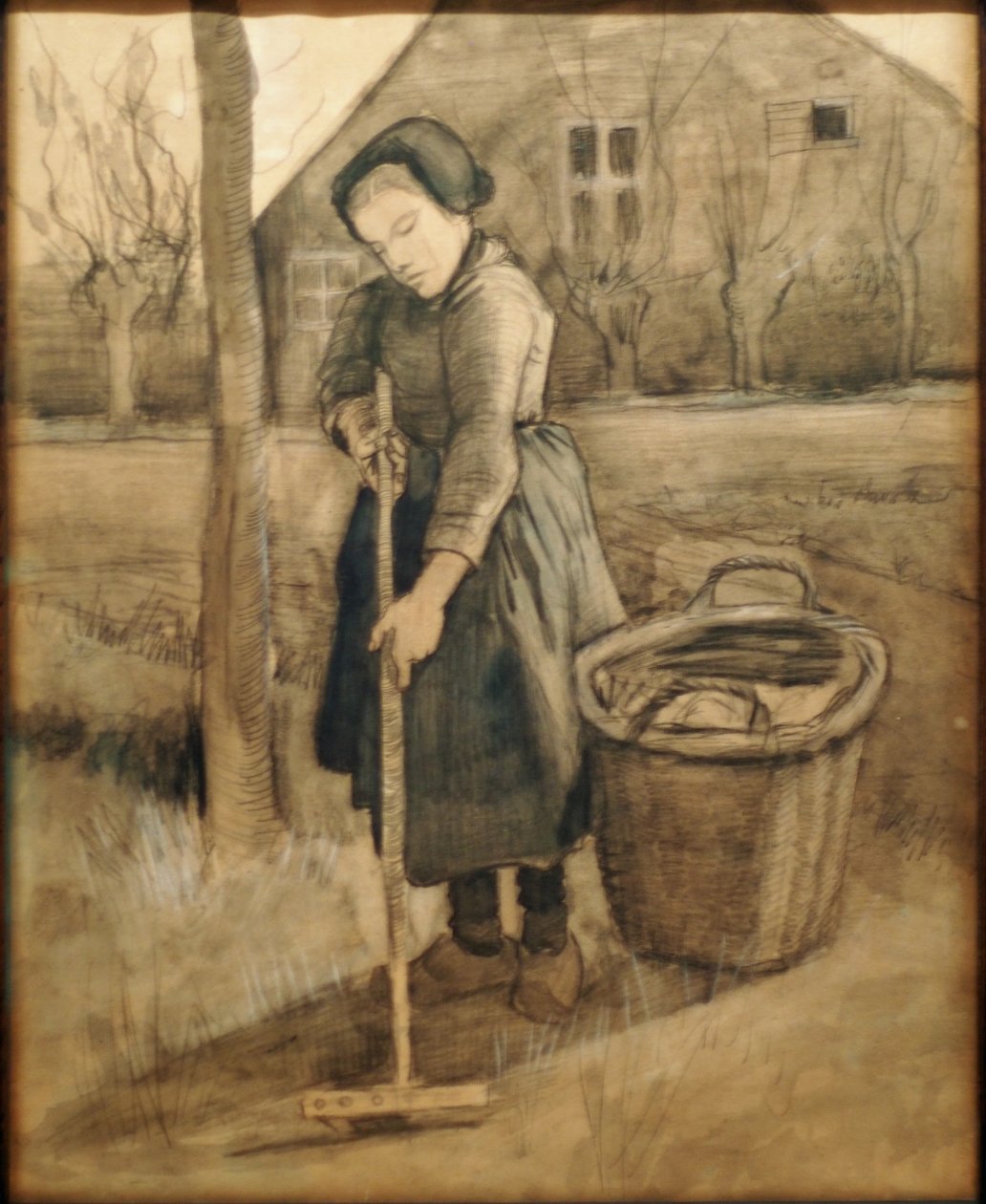 Lány gereblyével alkotó: Vincent van Gogh