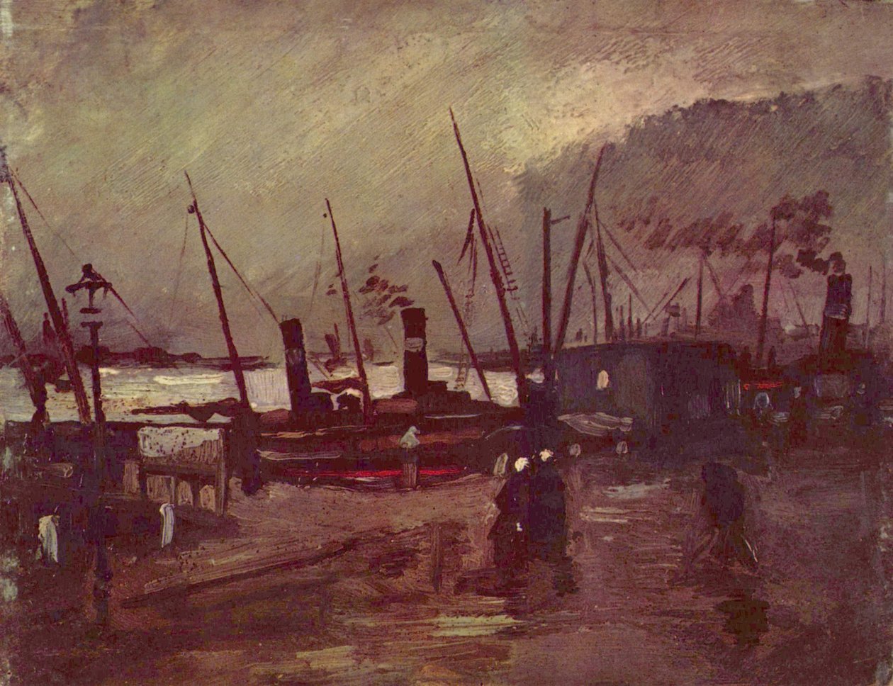 Rakpart Antwerpenben hajókkal alkotó: Vincent van Gogh
