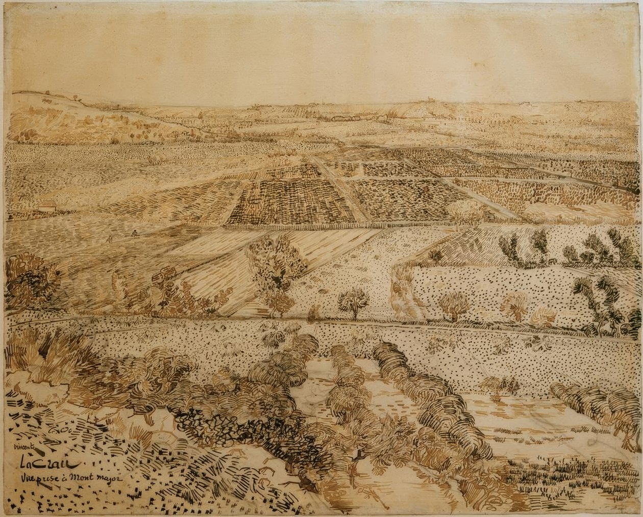 La Crau Montmajour felől nézve alkotó: Vincent van Gogh