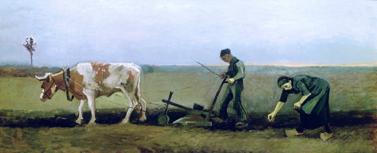 Munkás és paraszti burgonyaültetés, 1884 alkotó: Vincent van Gogh