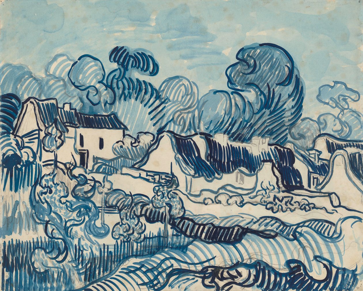 Táj házakkal alkotó: Vincent van Gogh