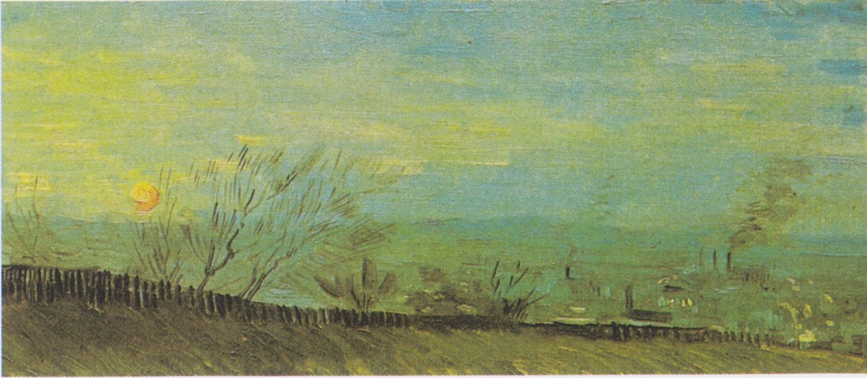 Táj a gyárakkal a holdfényben alkotó: Vincent van Gogh