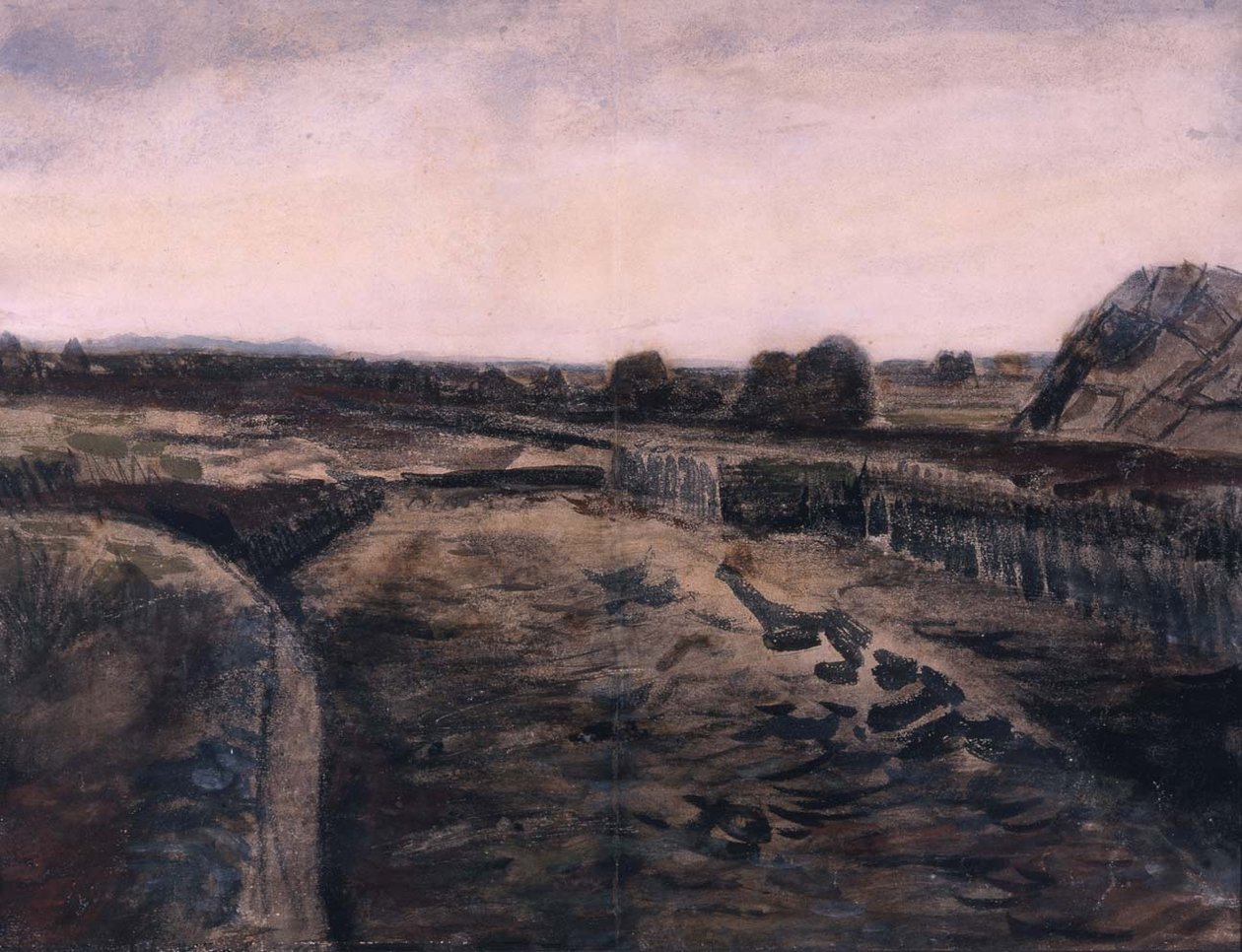 Tájkép Drenthe -ben, 1883 alkotó: Vincent van Gogh