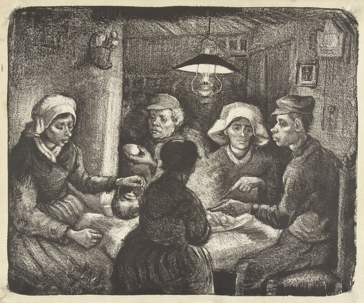 Burgonyaevők, 1885 alkotó: Vincent van Gogh