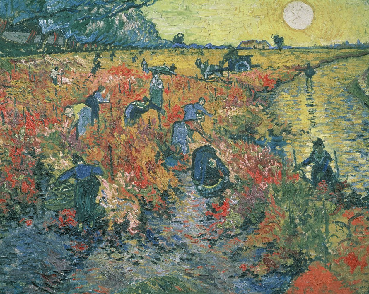 Vörös szőlőültetvények Arles-ban, 1888 alkotó: Vincent van Gogh