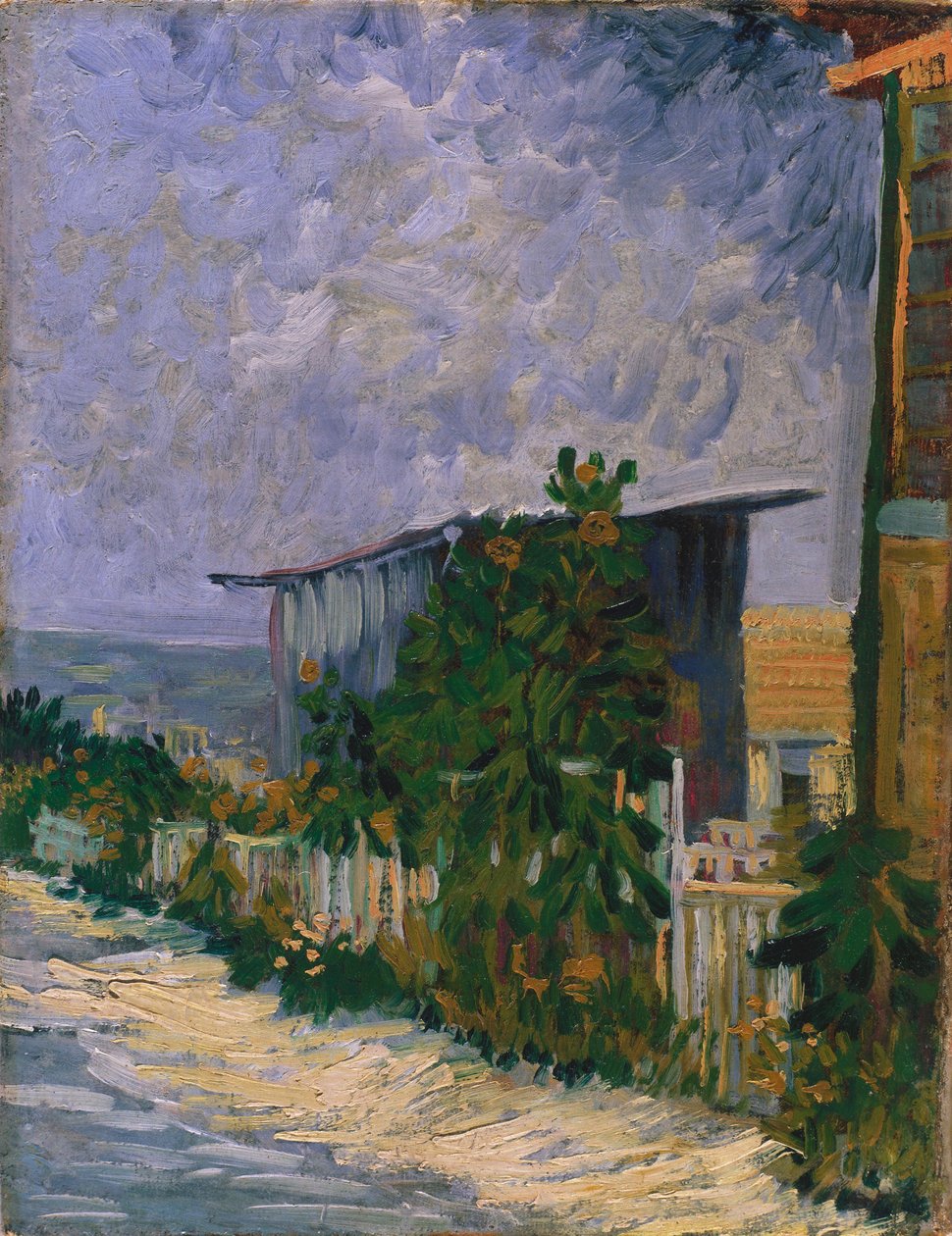 Fészer a Montmartre -ban napraforgóval alkotó: Vincent van Gogh