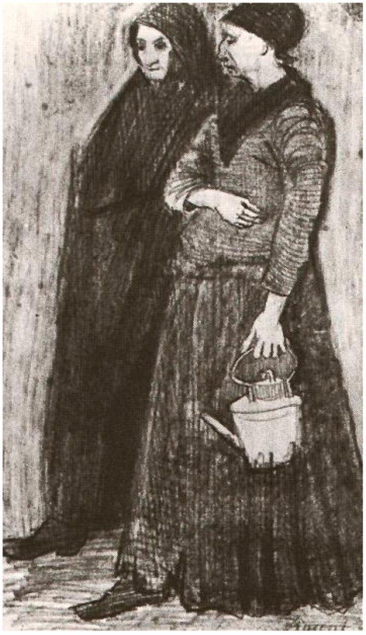 Sien Terhes, séta az idősebb nővel alkotó: Vincent van Gogh