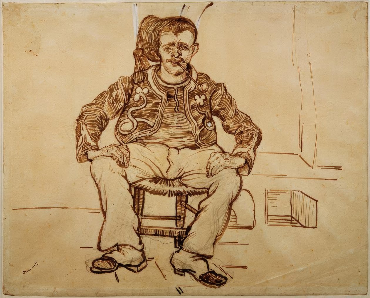 Ülő Zuave alkotó: Vincent van Gogh