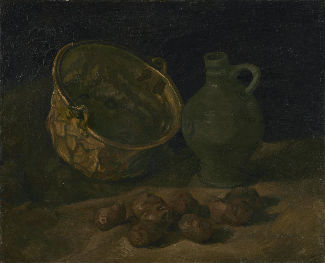 Csendélet sárgaréz üsttel és kannával alkotó: Vincent van Gogh
