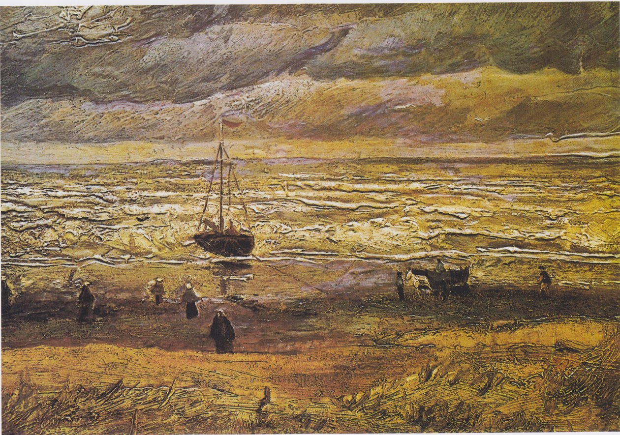 Scheveningen strand viharos időben alkotó: Vincent van Gogh