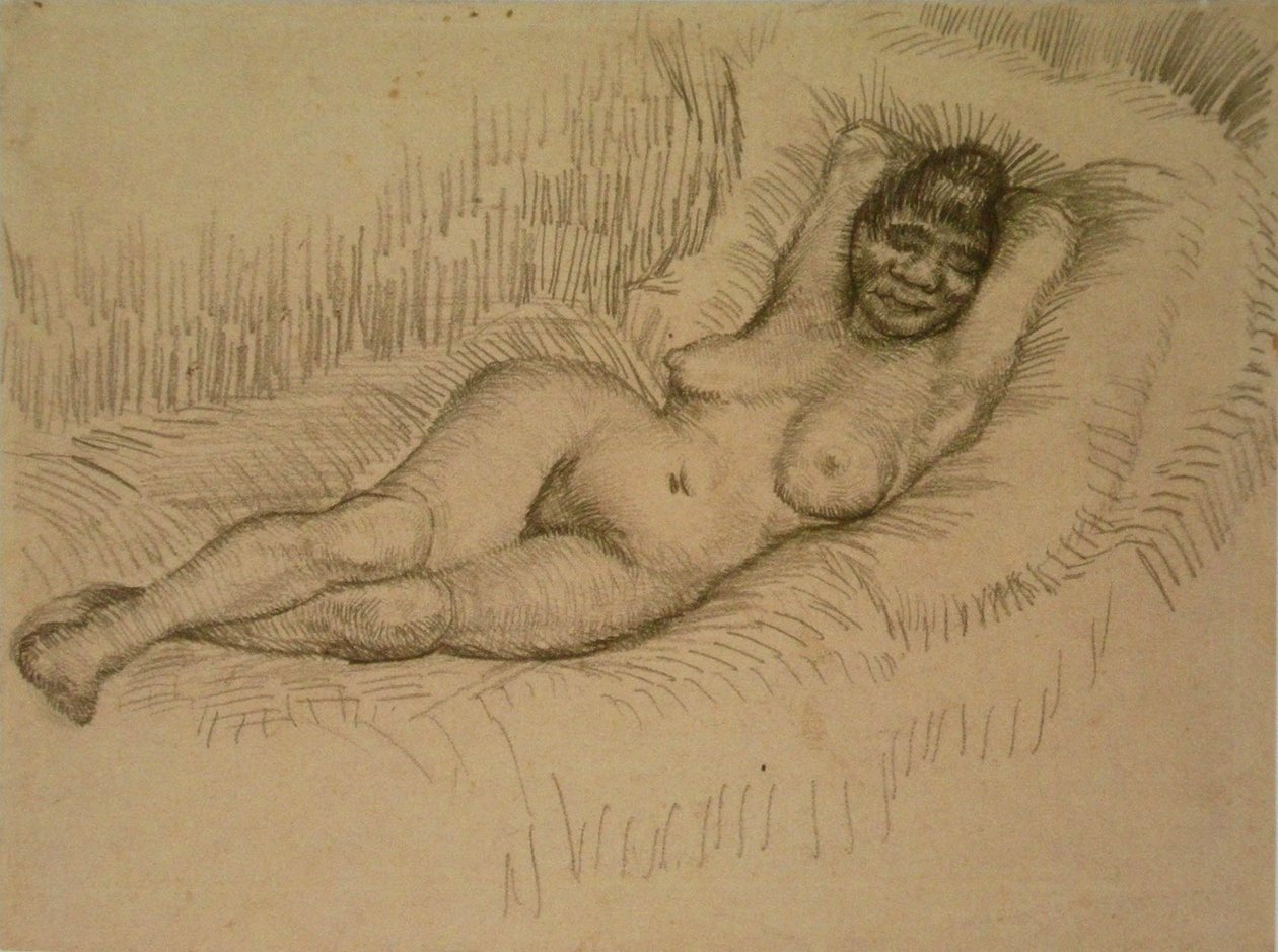 Tanulmány a fekvő női aktról F 1404 JH 1213 alkotó: Vincent van Gogh