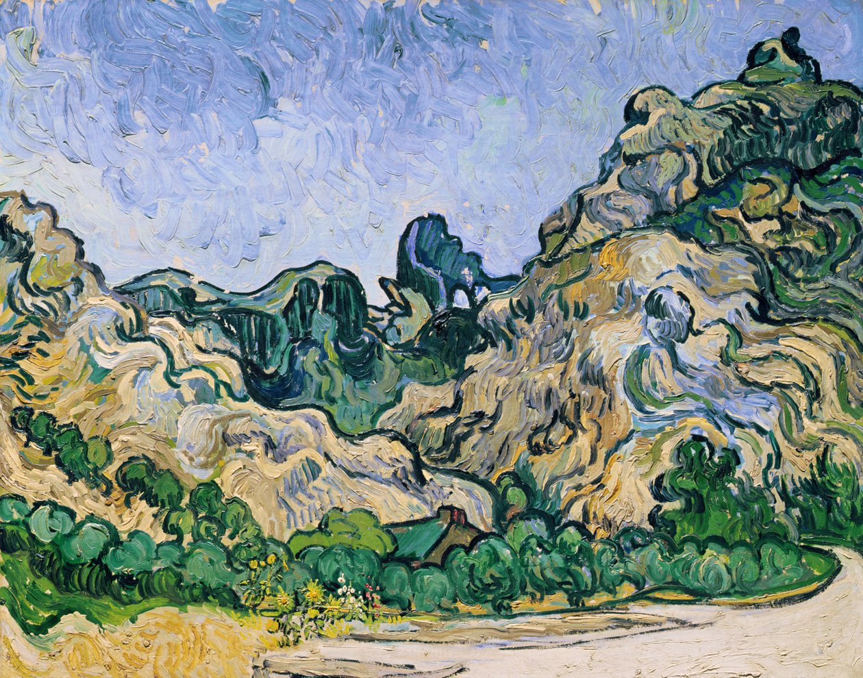 Az Alpilles, 1889 alkotó: Vincent van Gogh
