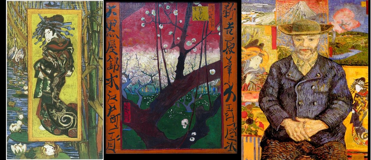 Az udvarhölgy vagy Oiran (Eisen után) alkotó: Vincent van Gogh