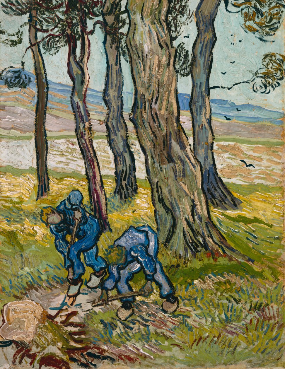 The Diggers, 1889 (olaj, papír, vászonra bélelve) alkotó: Vincent van Gogh