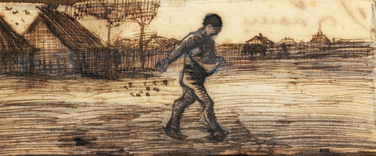 A Magvető, a négy évszakot ábrázoló négy rajzból (ceruza, toll és barna tinta papíron) (lásd még: 61643-4-6) alkotó: Vincent van Gogh
