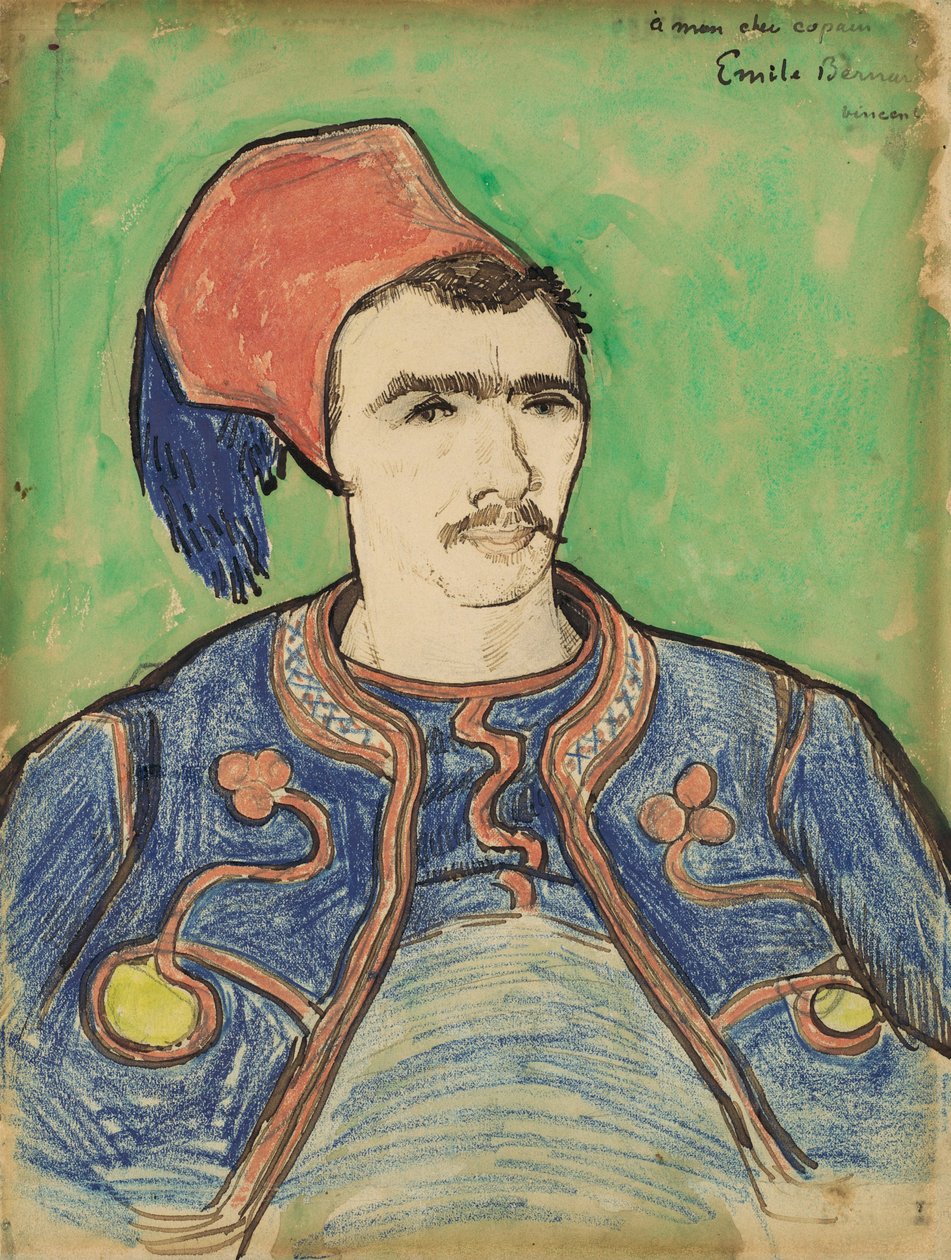 The Zouave, 1888 körül (toll, barna tinta, viaszkréta és wc) alkotó: Vincent van Gogh
