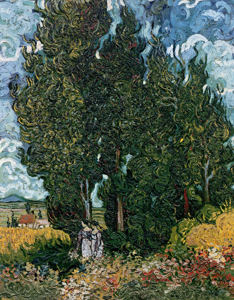 A ciprusok, 1889-90 körül alkotó: Vincent van Gogh