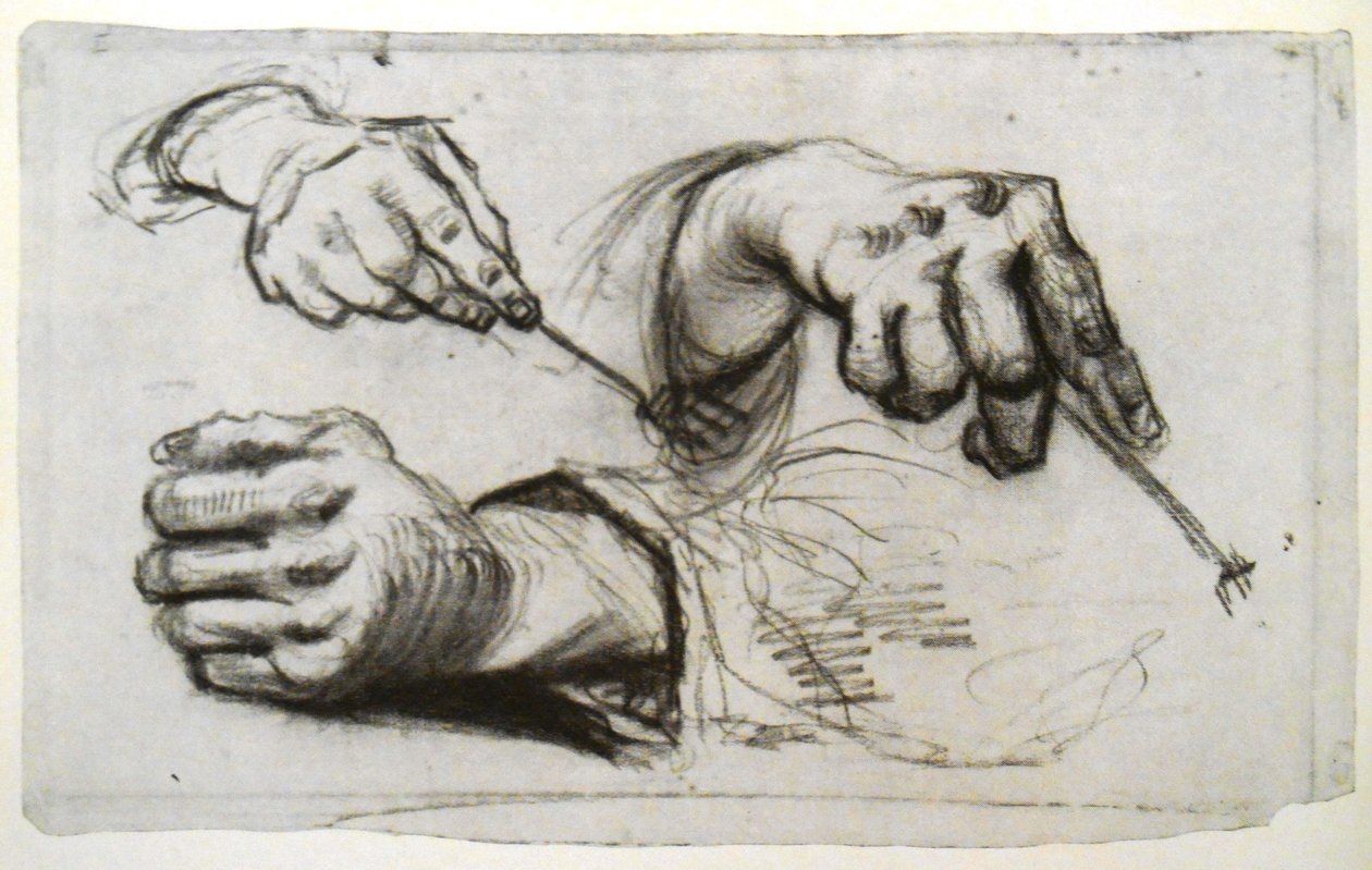 Három kéz, kettő villát tart alkotó: Vincent van Gogh