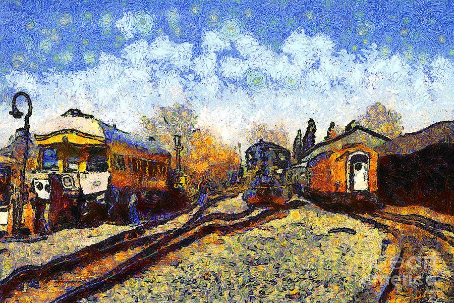 Vasútállomás alkotó: Vincent van Gogh