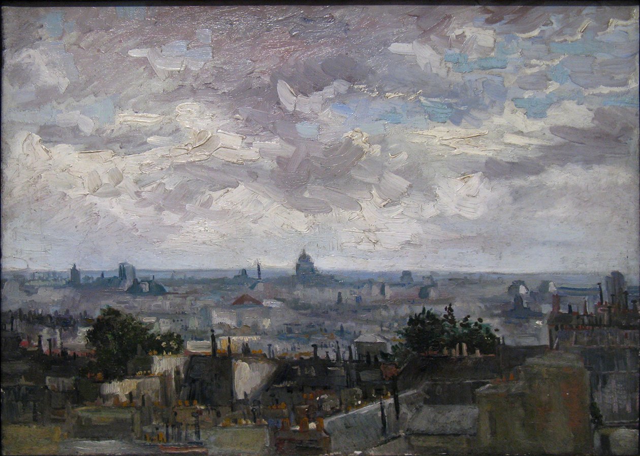 Kilátás Párizs háztetőire alkotó: Vincent van Gogh